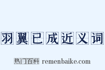 羽翼已成近义词是什么意思的图片